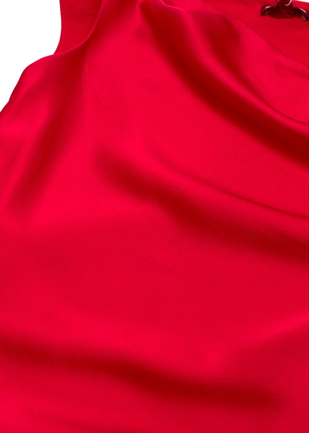 Staud Red Satin Ashanti Gown Size XS Red Rose acetate/polyester