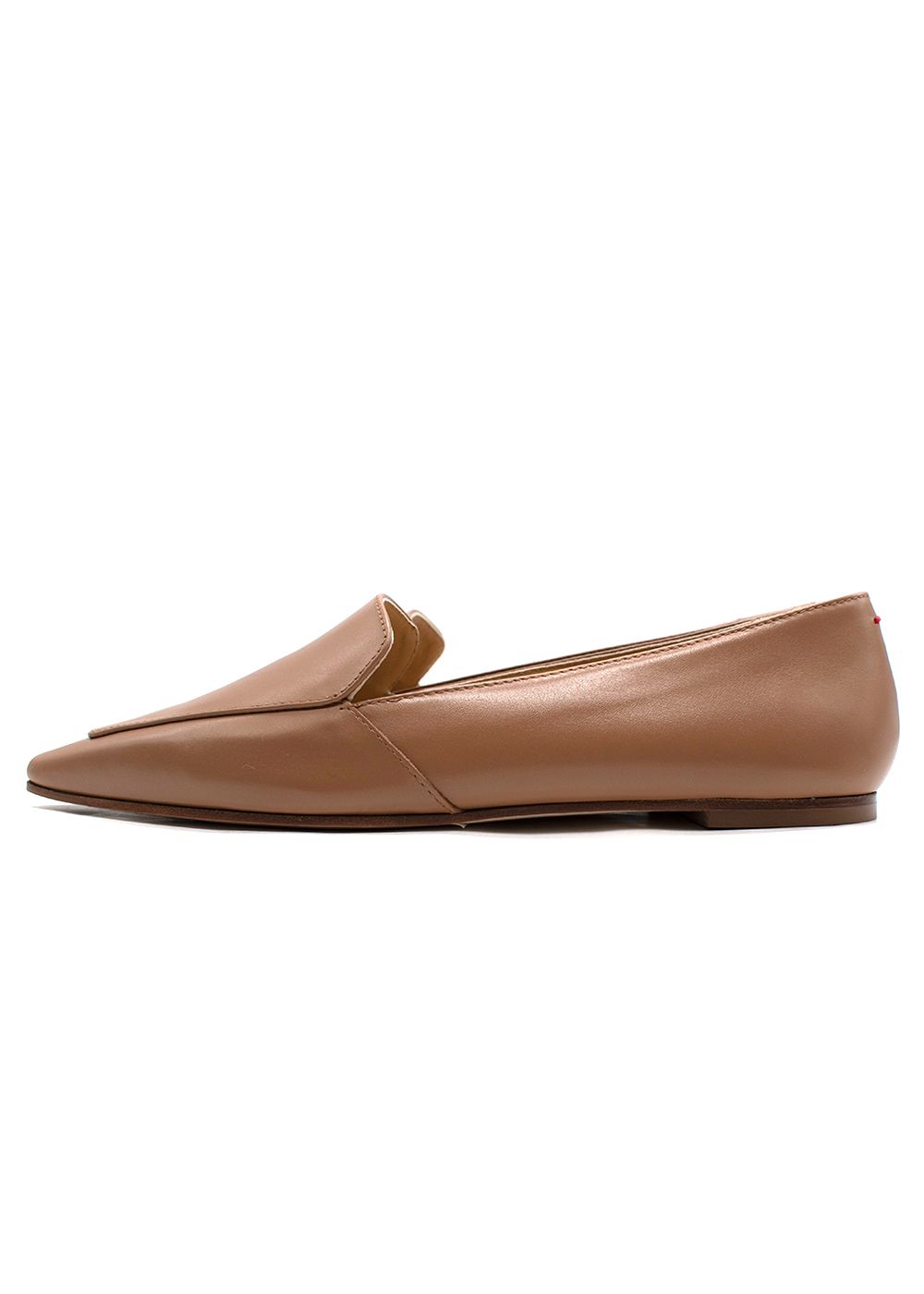 Aeyde Tan Leather Pointed Flats Size 37