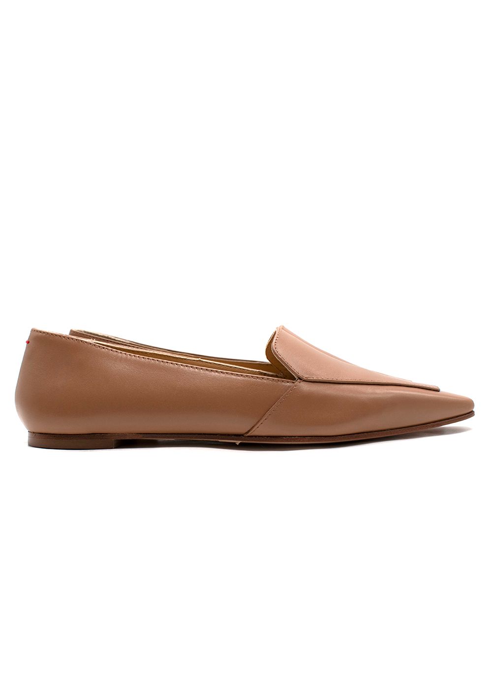 Aeyde Tan Leather Pointed Flats Size 37