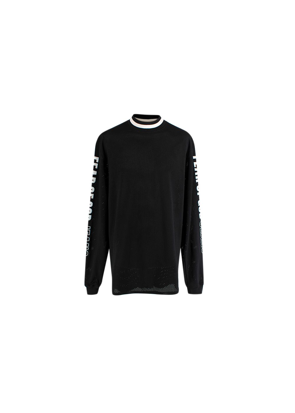 Men's Fear of God Black  white Airtex mesh top Size M polyester