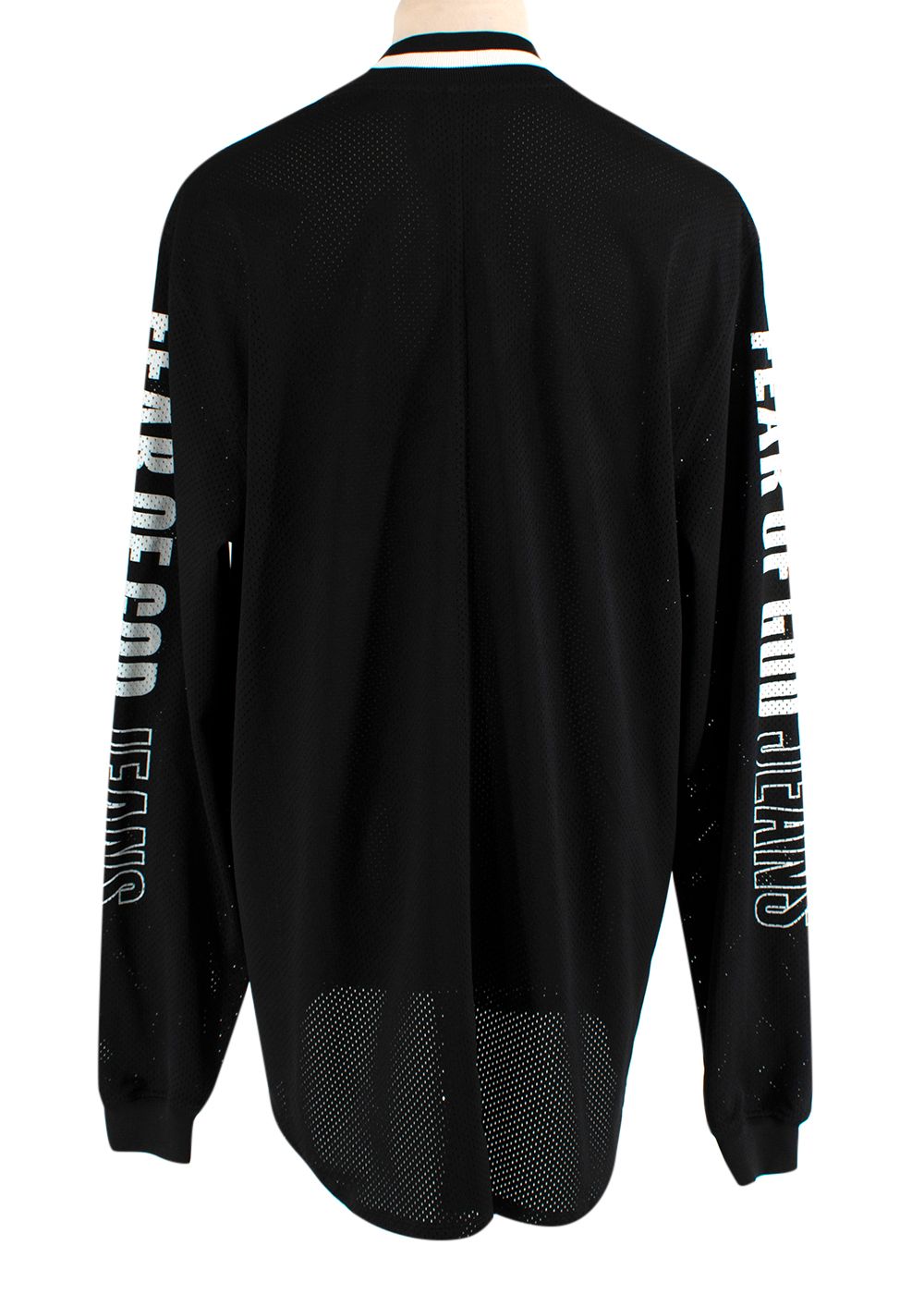 Men's Fear of God Black  white Airtex mesh top Size M polyester