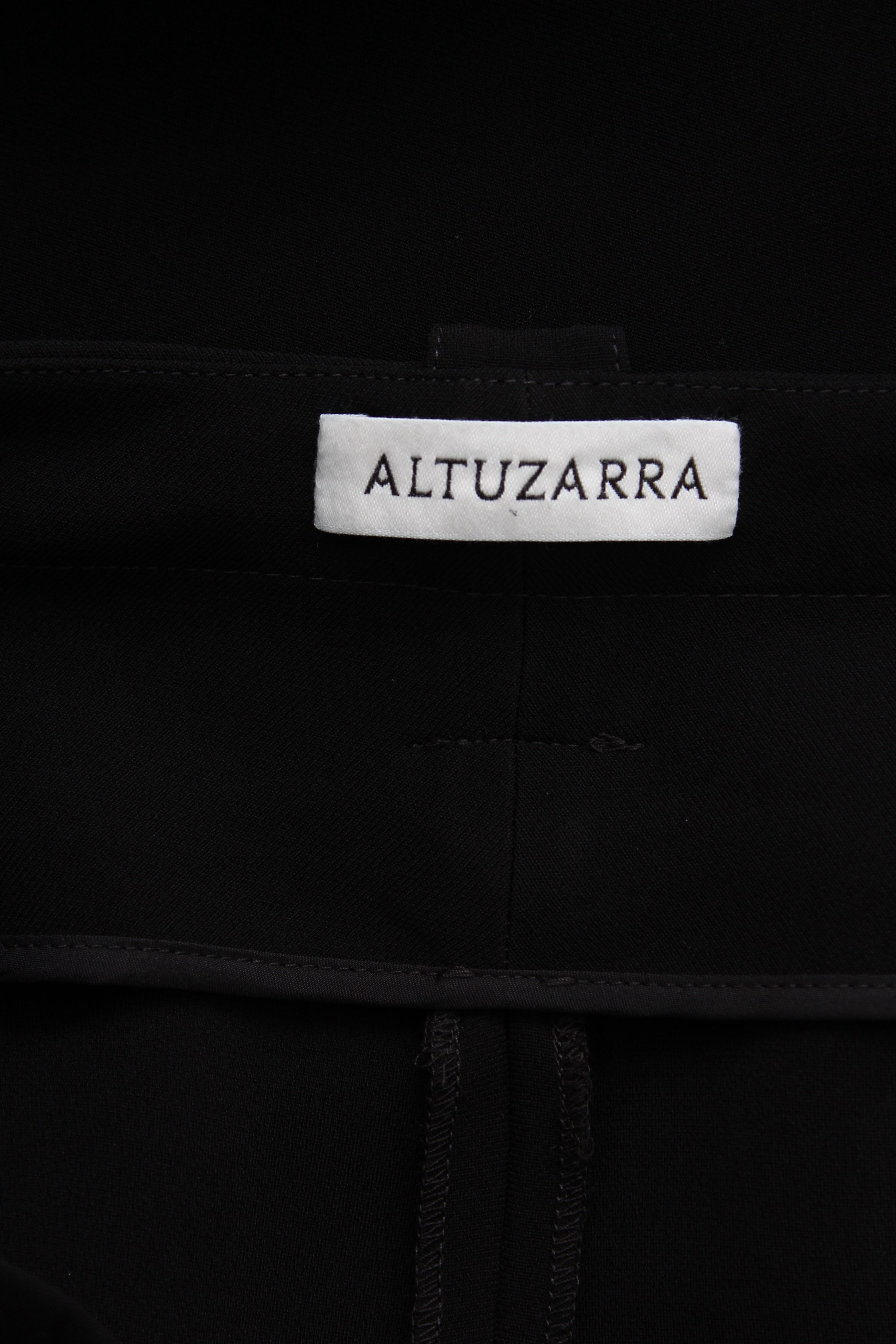 Preowned Altuzarra Black Henro Cady Slim Leg Trousers Size M triacetate/polyester