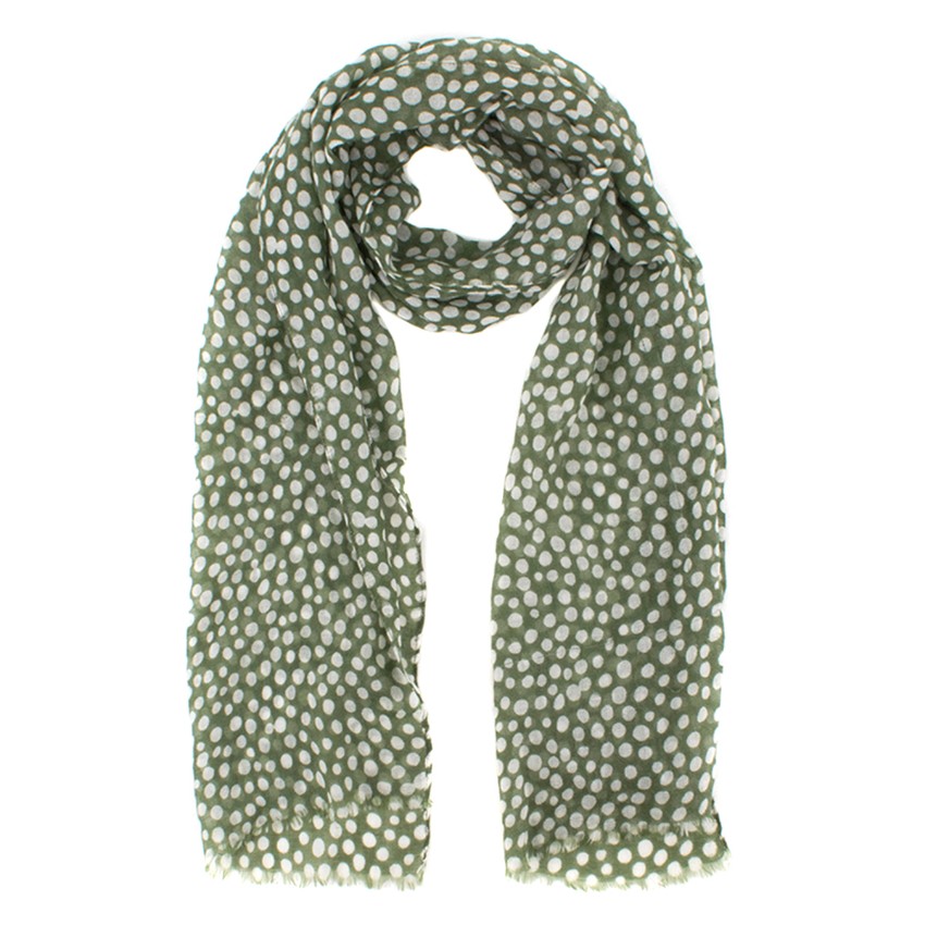 Bespoke Polka dot print scarf Floral / Patterned