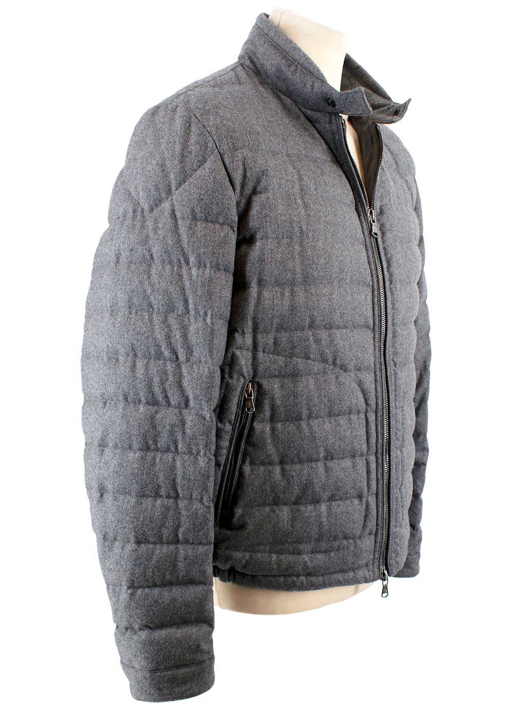 Men's Moncler Acorus Cashmere Blend Grey Jacket Size M