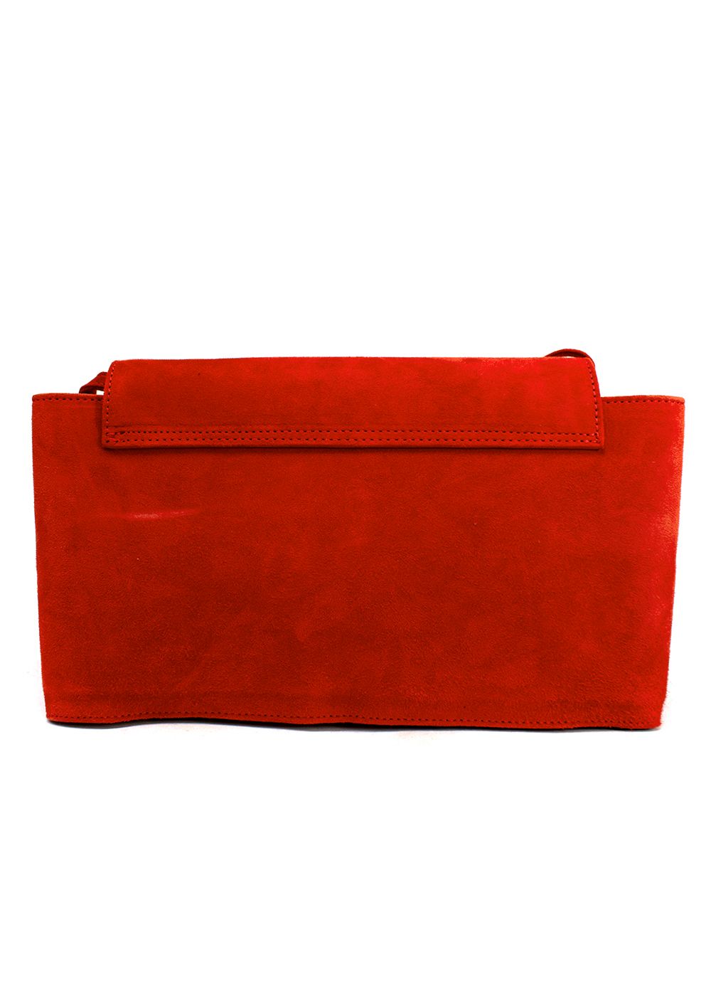 Natan Bright Red Suede Shoulder Bag