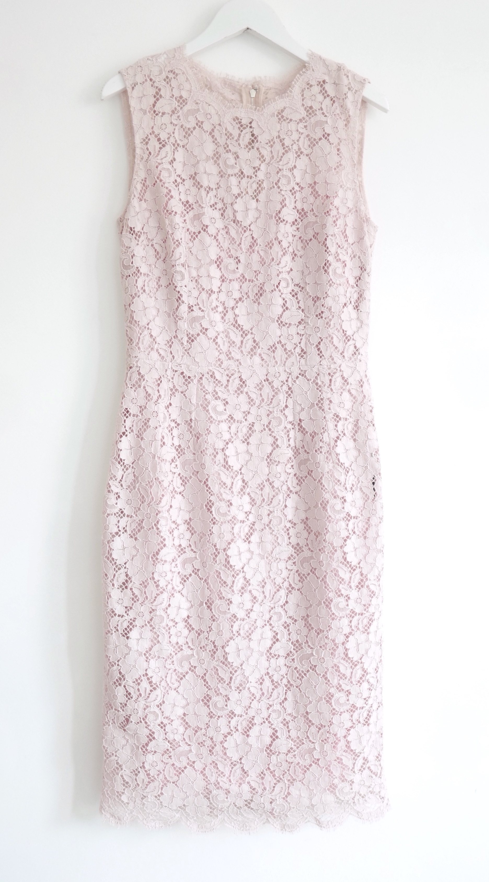 Dolce  Gabbana Pink Lace Midi Dress Size S