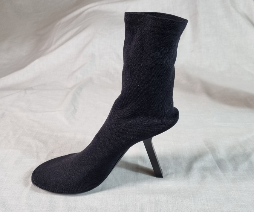 Balenciaga Black Stretch Knit Sock Boots Size 38 polyamide/elastane