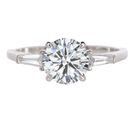 Verde 2ct IGI Lab-grown Round Cut Diamond Ring Silver k white gold/lab-grown diamond