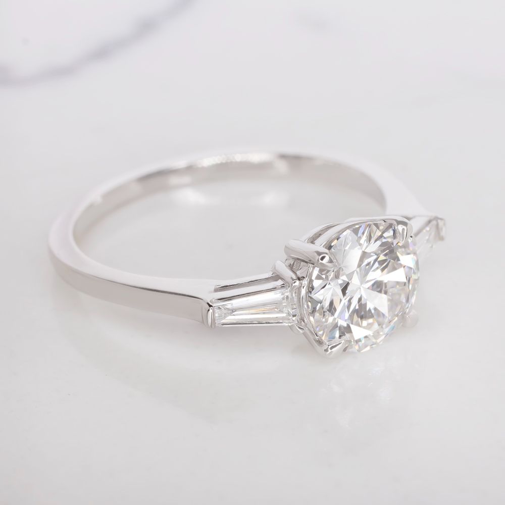 Verde 2ct IGI Lab-grown Round Cut Diamond Ring Silver k white gold/lab-grown diamond