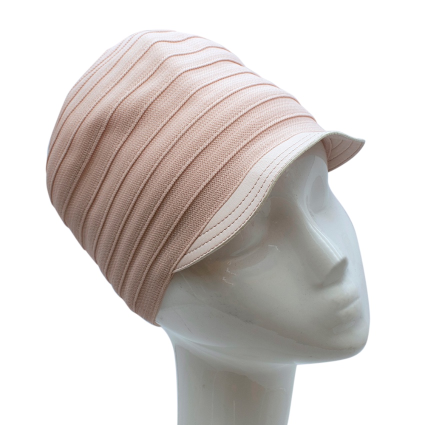 Preowned Christian Dior Pink Knit  Lambskin Hat viscose