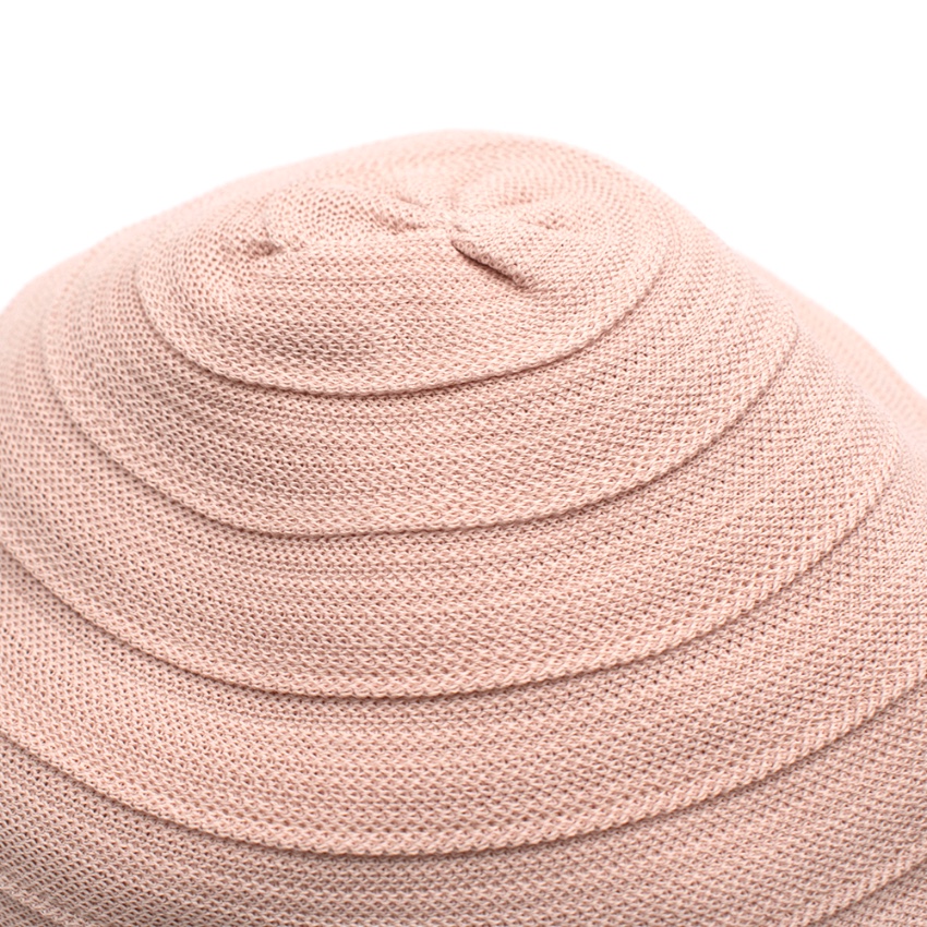 Preowned Christian Dior Pink Knit  Lambskin Hat viscose