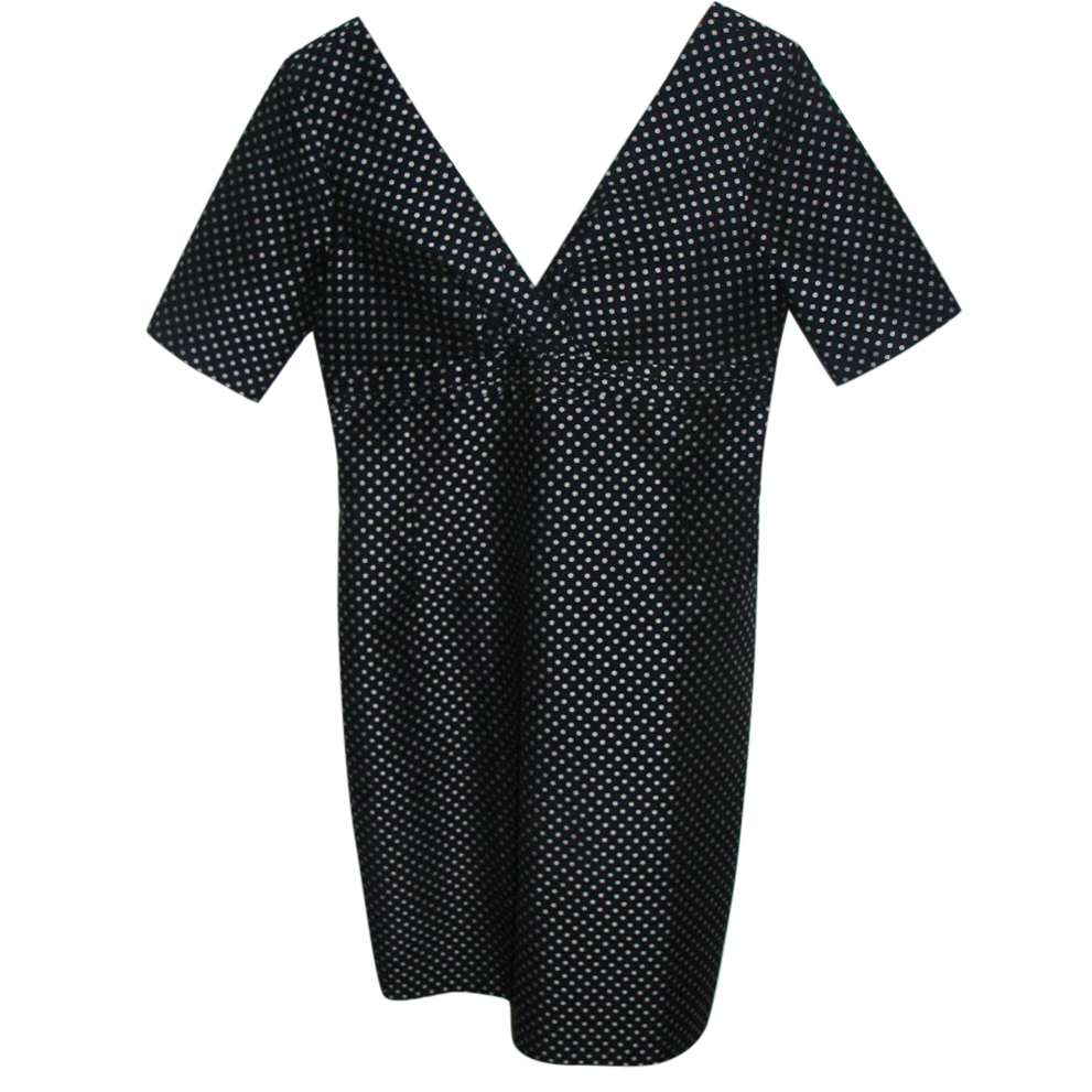 Preowned Paul  Joe blue polkadot dress Size L cotton