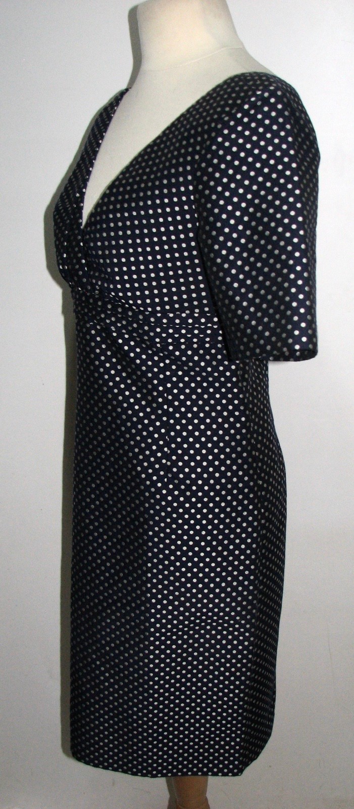 Preowned Paul  Joe blue polkadot dress Size L cotton