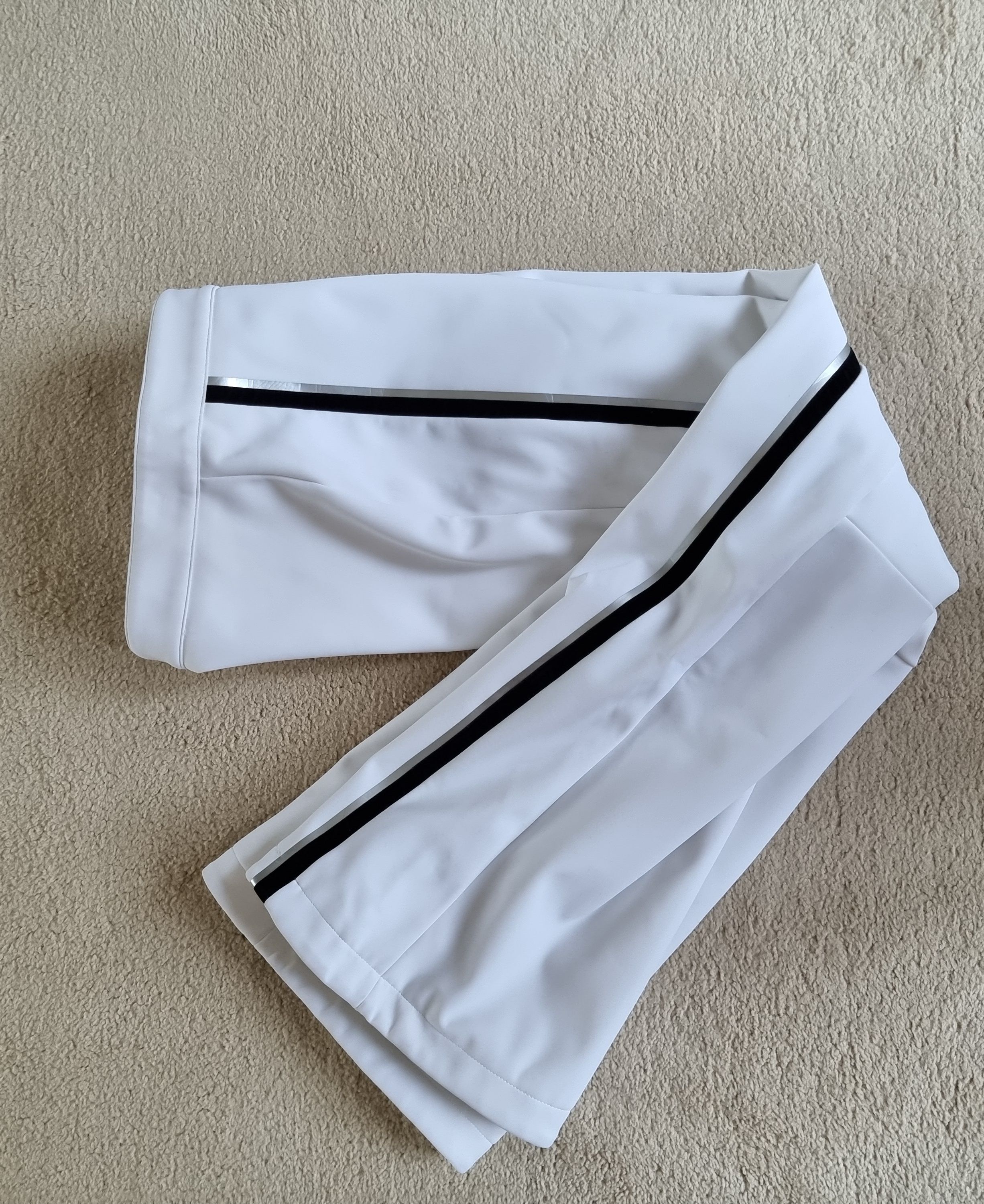 Fendi White Flared Tech Pants Size XS polyester