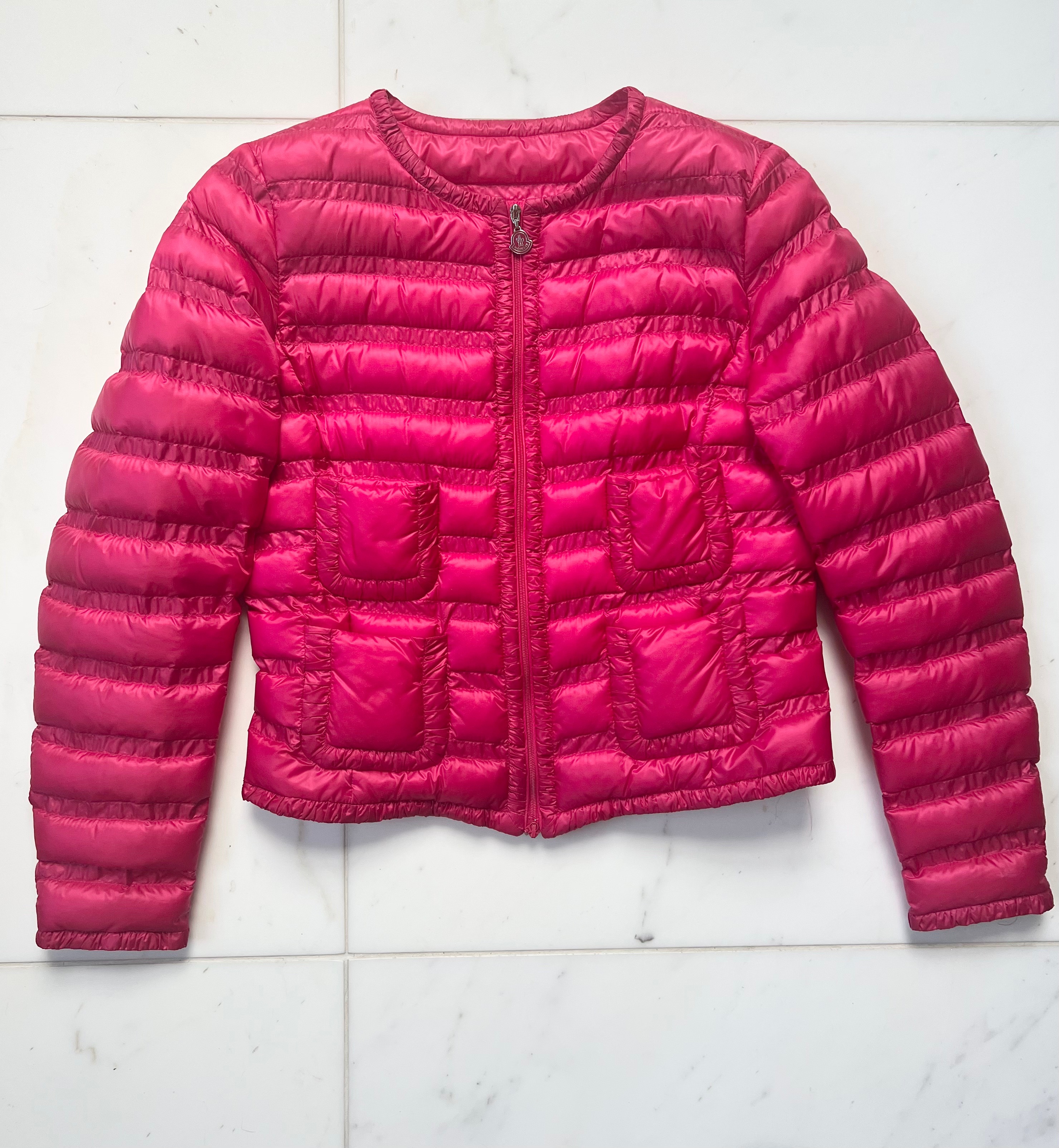 Moncler pink lightweight down jacket Size XS Raspberry down/feather/polyamide