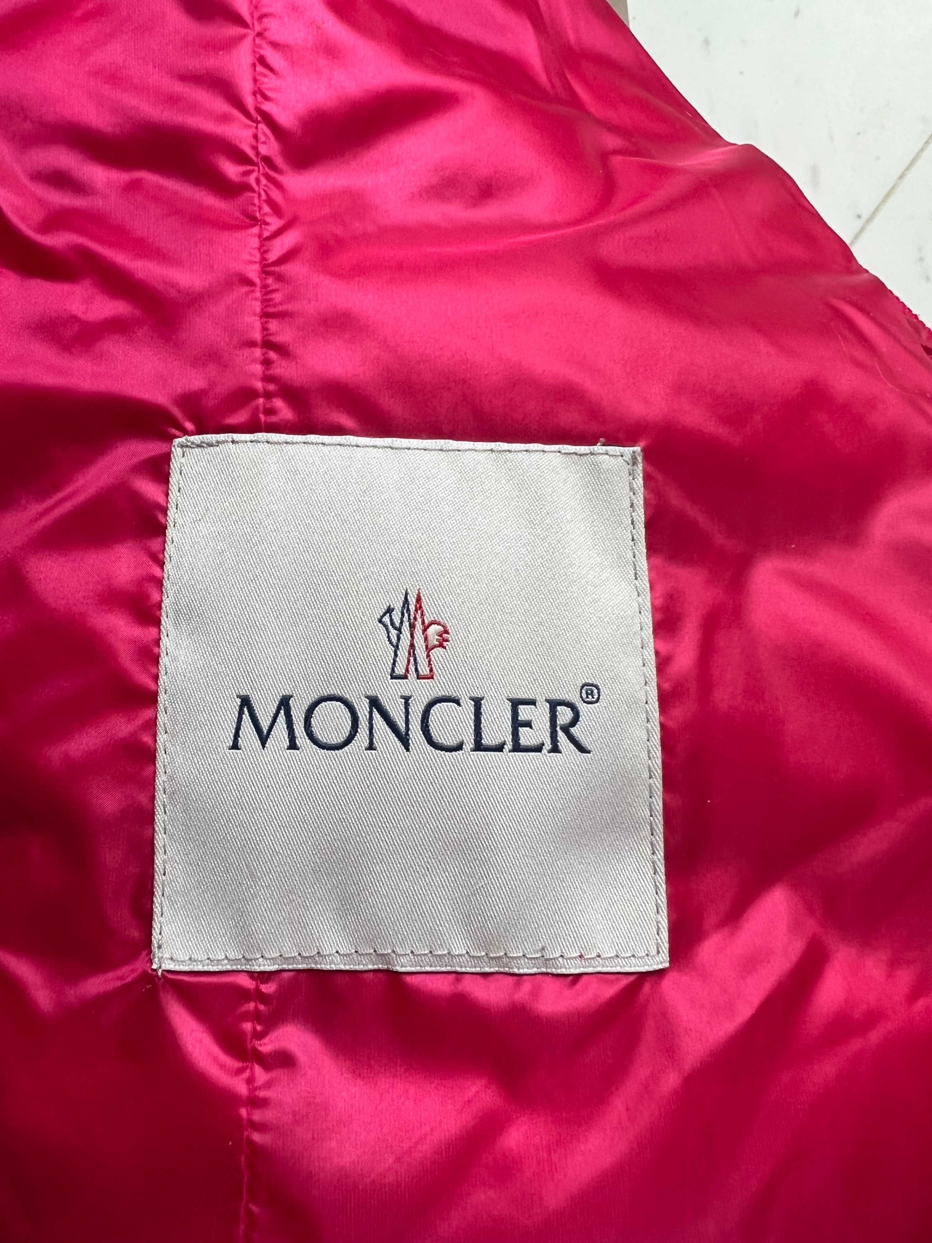 Moncler pink lightweight down jacket Size XS Raspberry down/feather/polyamide