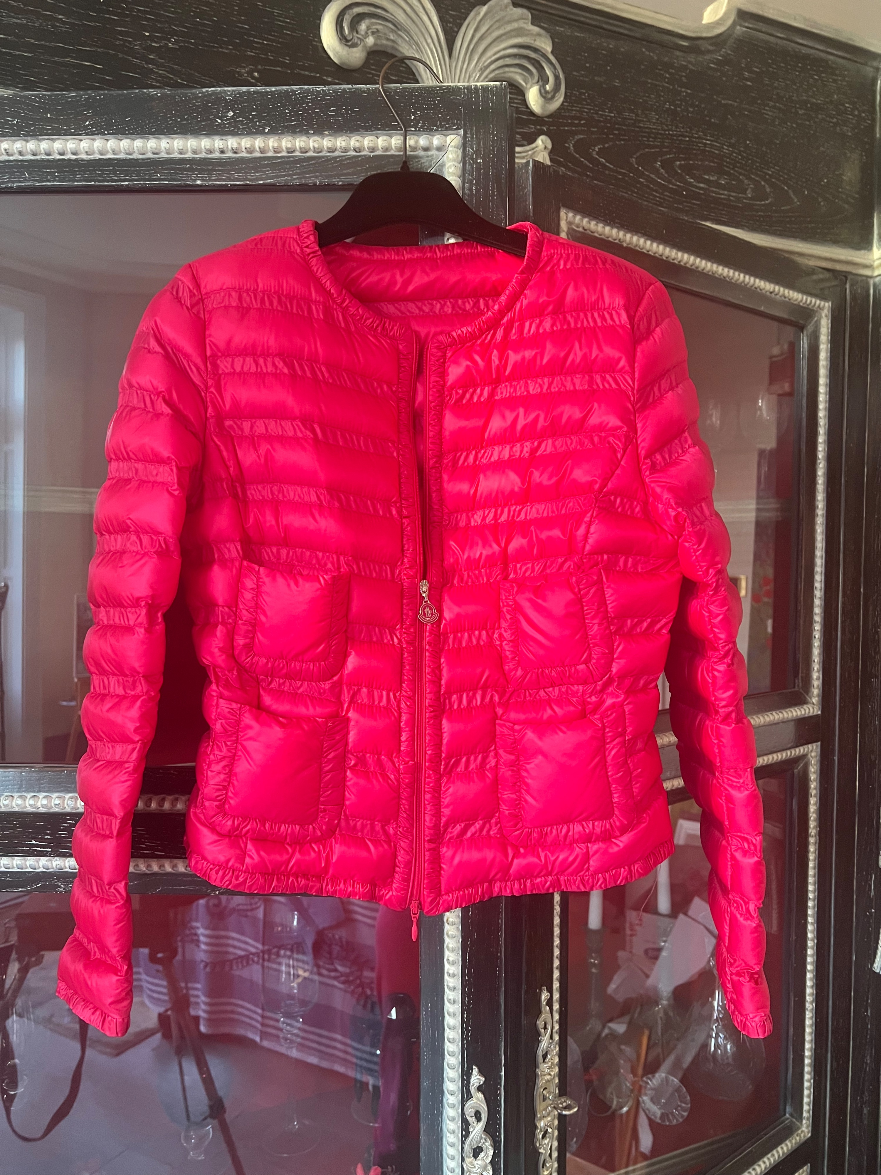 Moncler pink lightweight down jacket Size XS Raspberry down/feather/polyamide