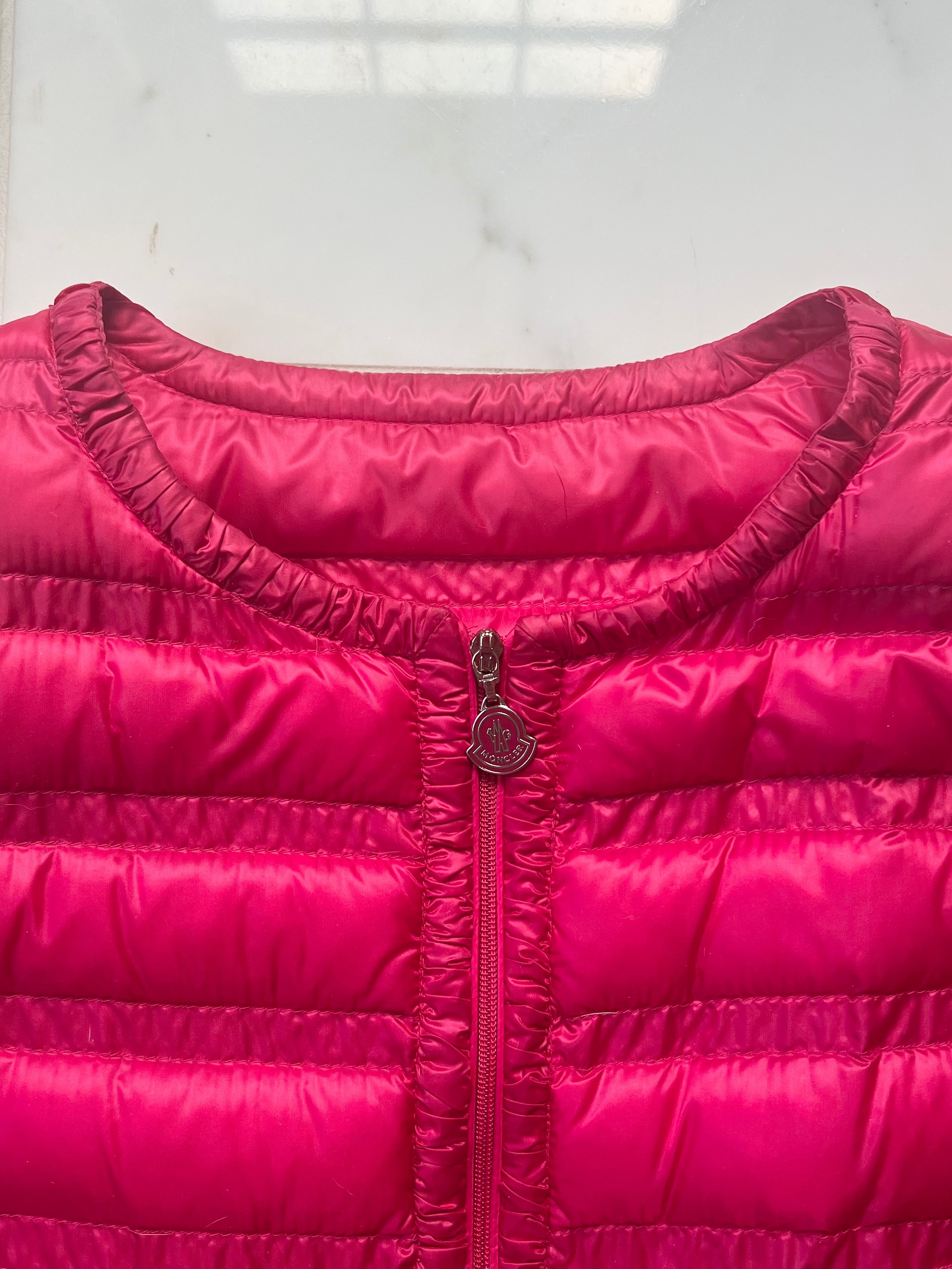 Moncler pink lightweight down jacket Size XS Raspberry down/feather/polyamide