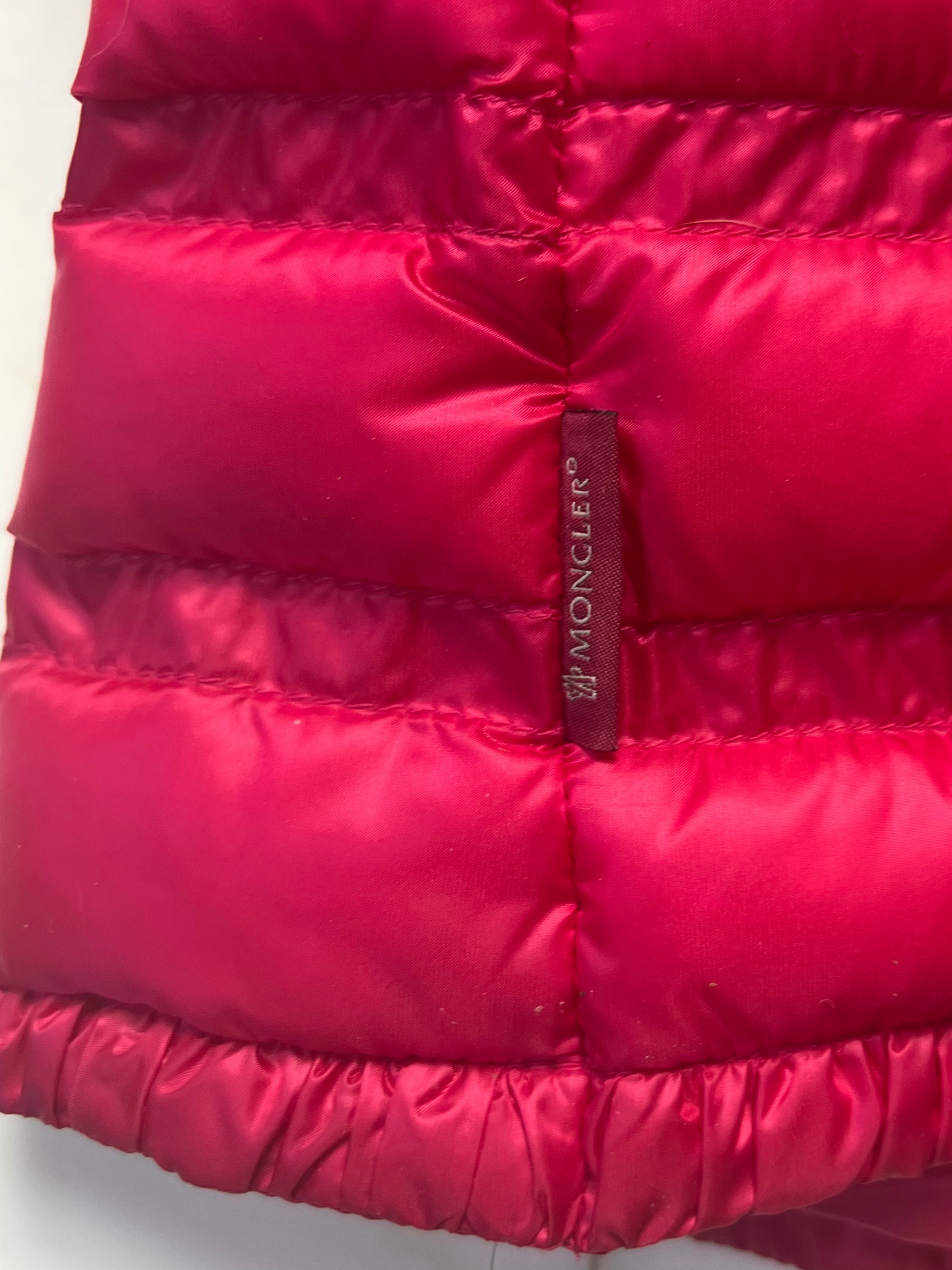 Moncler pink lightweight down jacket Size XS Raspberry down/feather/polyamide