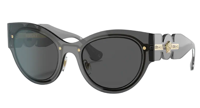 Preowned Versace Dark Grey VE2234 Butterfly Sunglasses polyamide/metal