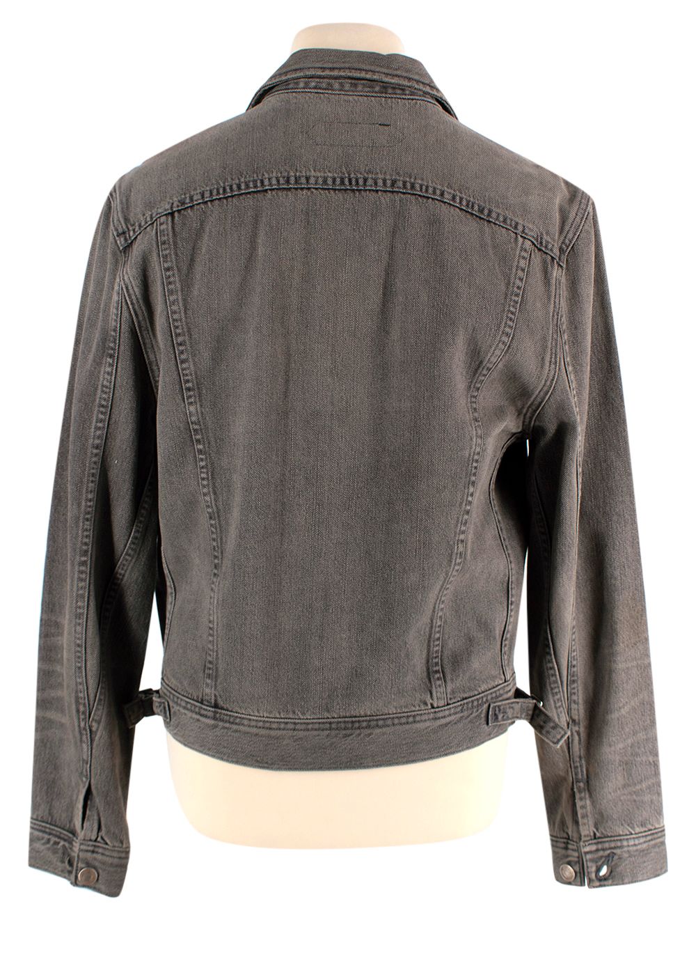 Men's Tom Ford Grey Icon Denim Jacket Size L washed grey cotton