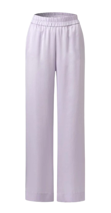 Viktoria  Woods Lilac Wide Leg Satin Trousers Size L cupro