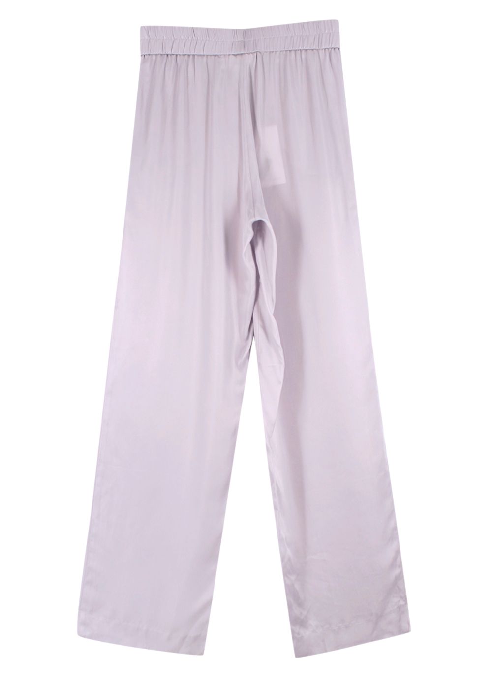 Viktoria  Woods Lilac Wide Leg Satin Trousers Size L cupro