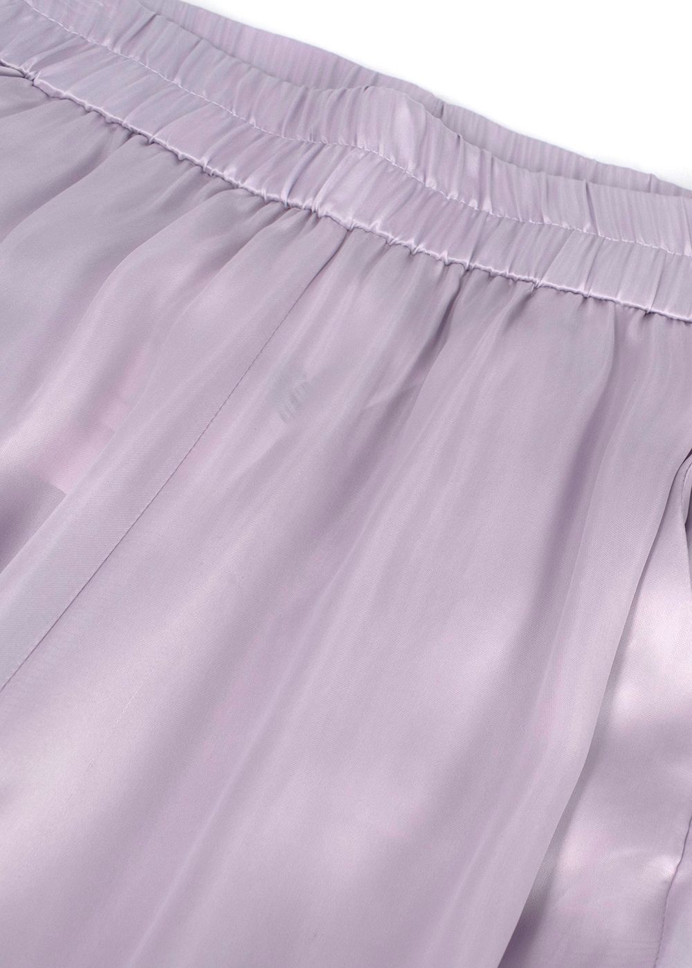 Viktoria  Woods Lilac Wide Leg Satin Trousers Size L cupro