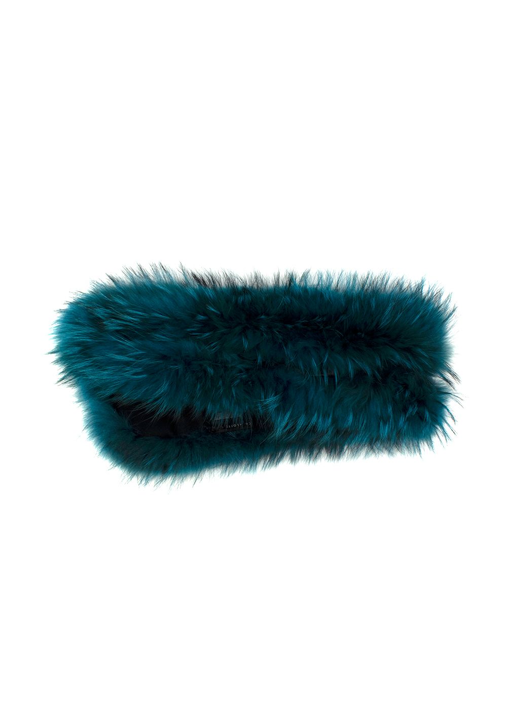 Charlotte Simone Teal Raccoon Fur Scarf