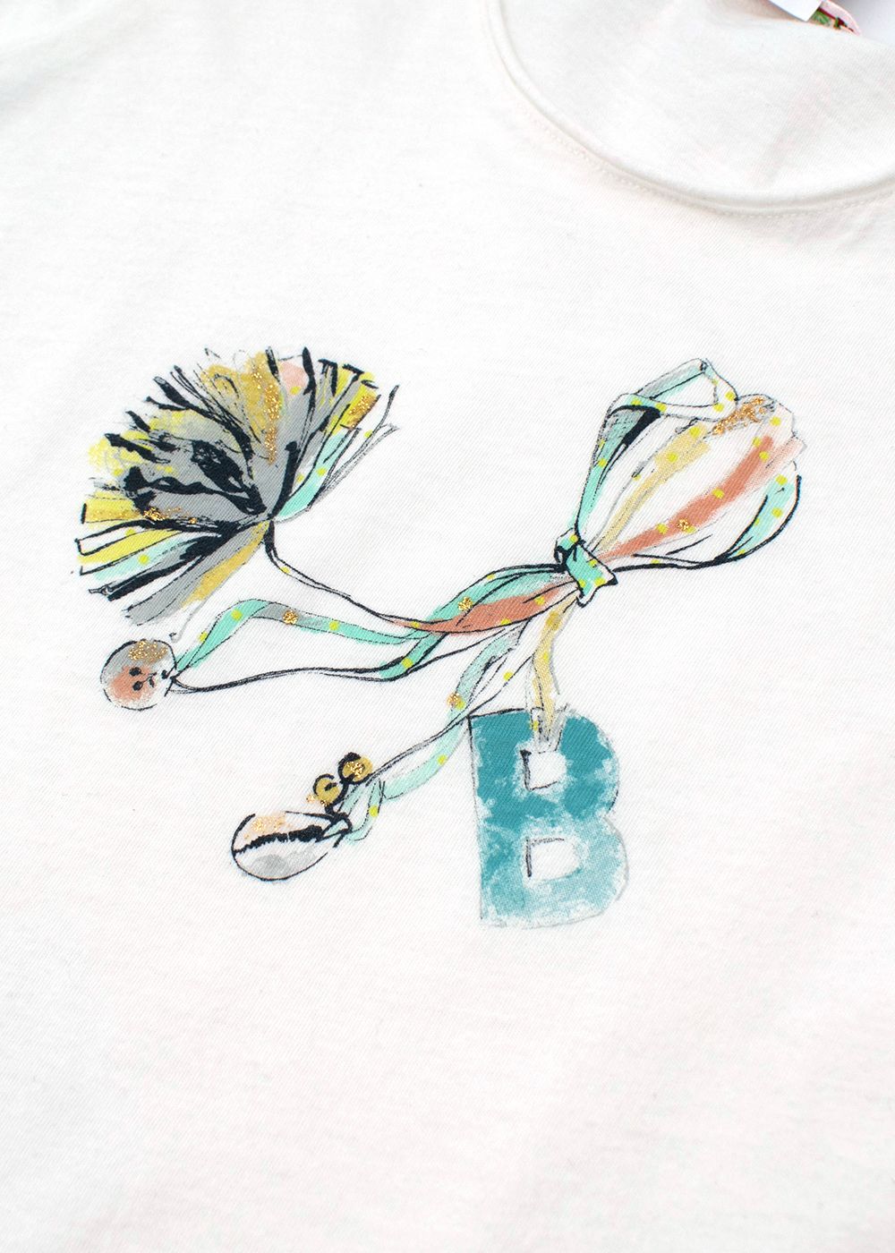 Boys Preowned Bonpoint Kids 10Y White Printed T-Shirt Size 10 Years + cotton