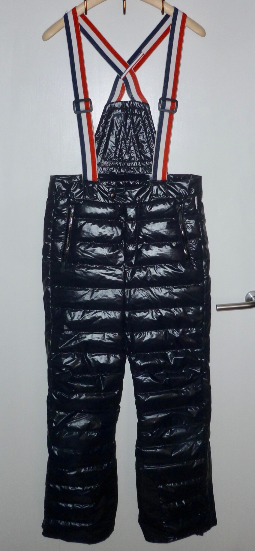 Preowned MONCLER Men's Salopettes Ski Trousers Size S Black padded