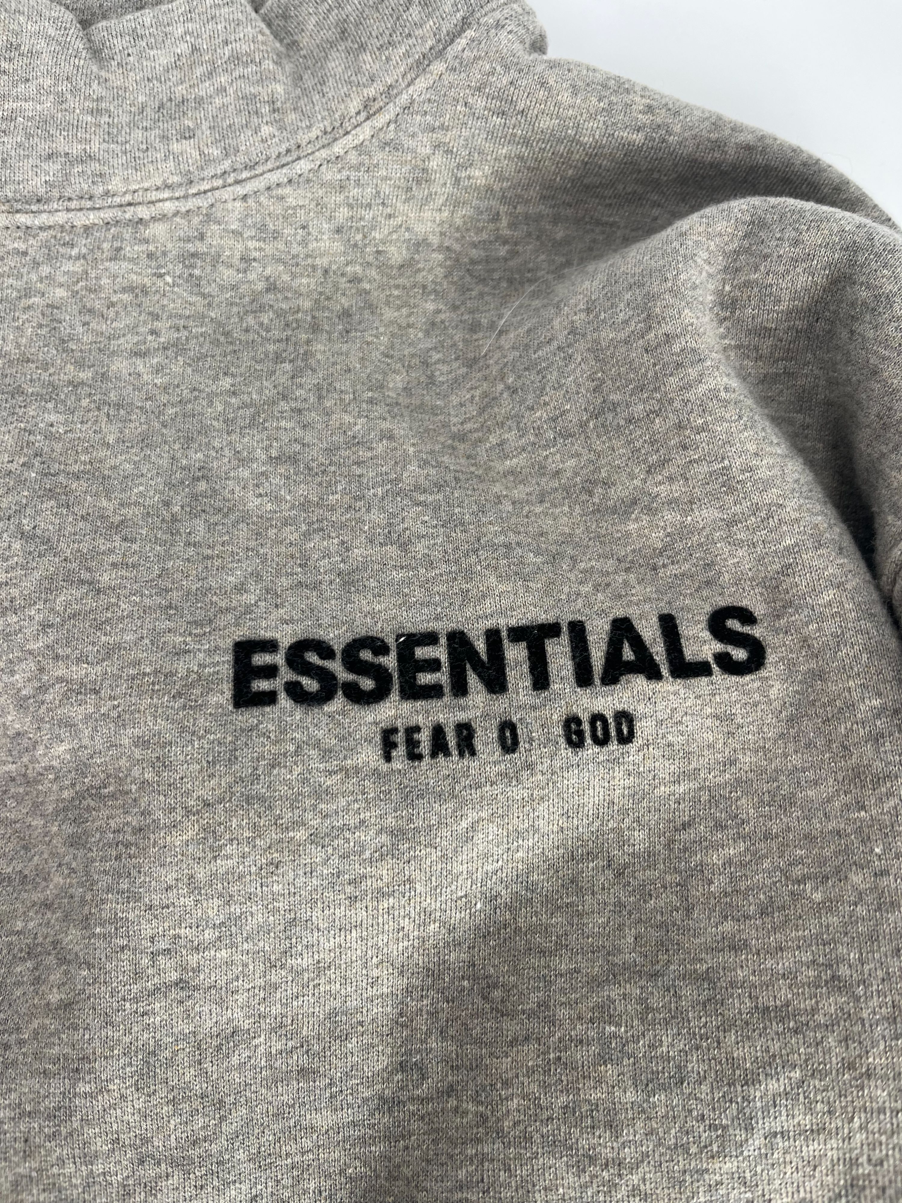 Fear Of God Essentials Dark Oatmeal Mockneck Sweatshirt Size XS Beige cotton