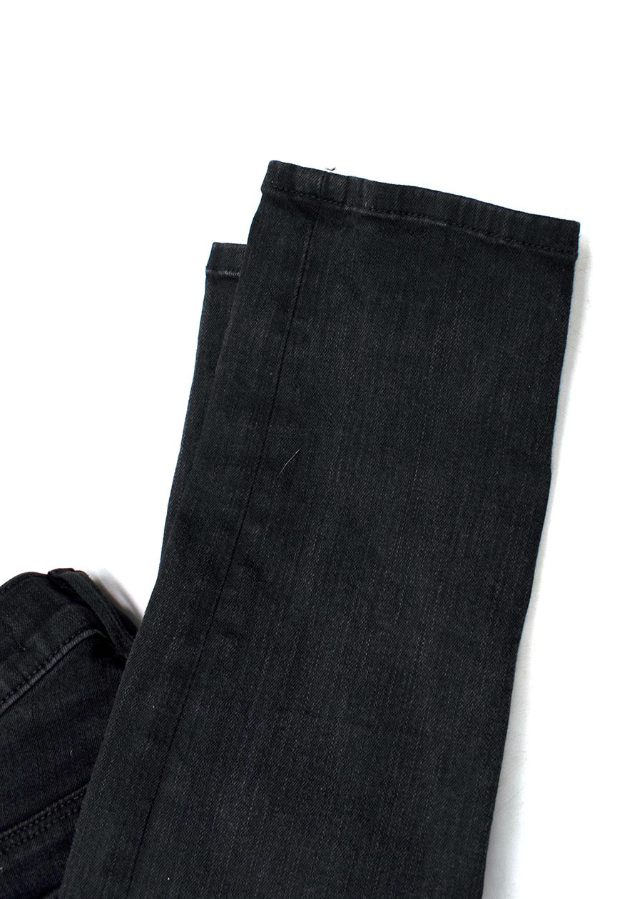 Black Washed Skinny Leg Jeans Size XXS cotton