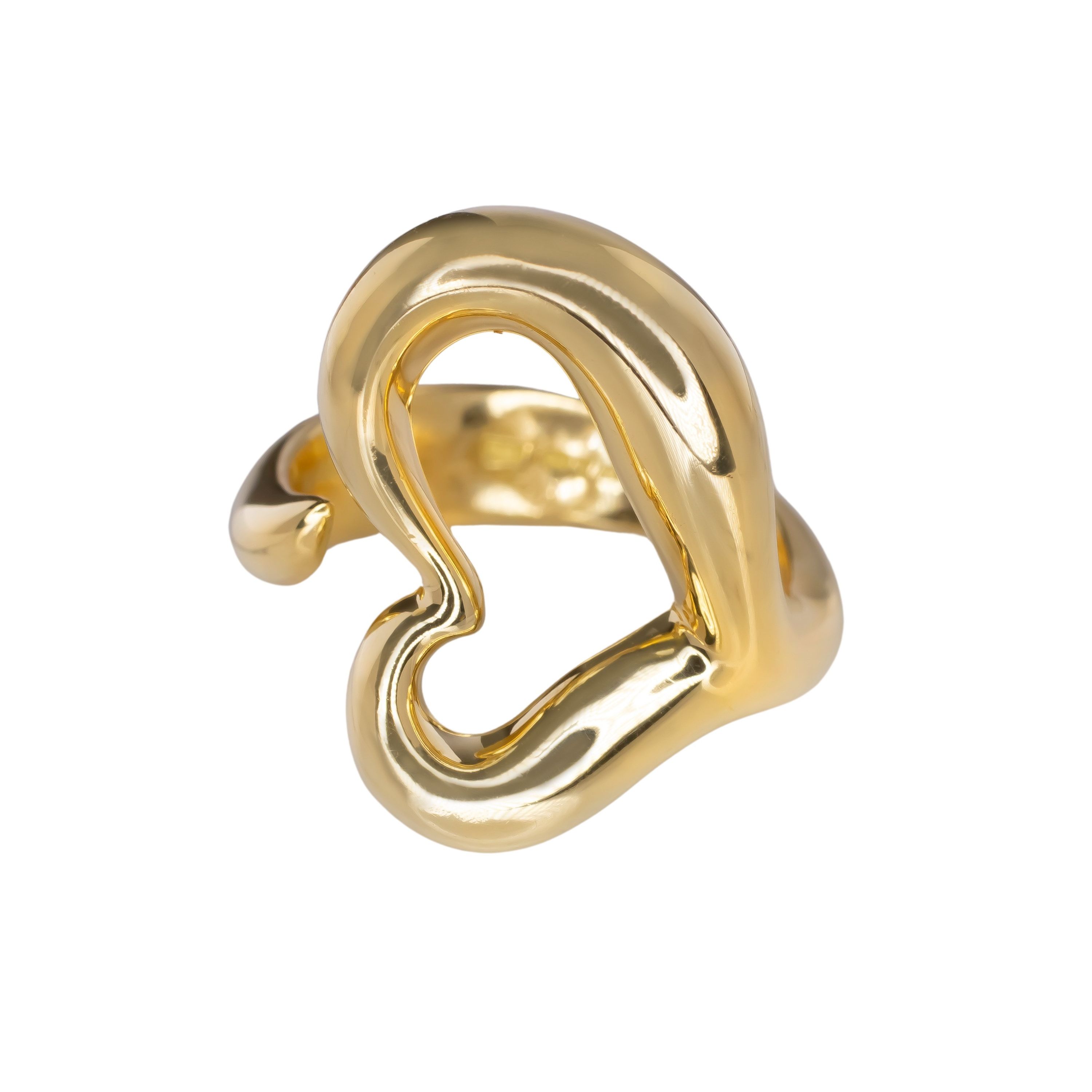 Tiffany  Co Elsa Peretti® 18kt Yellow Gold Vintage Open Heart Ring