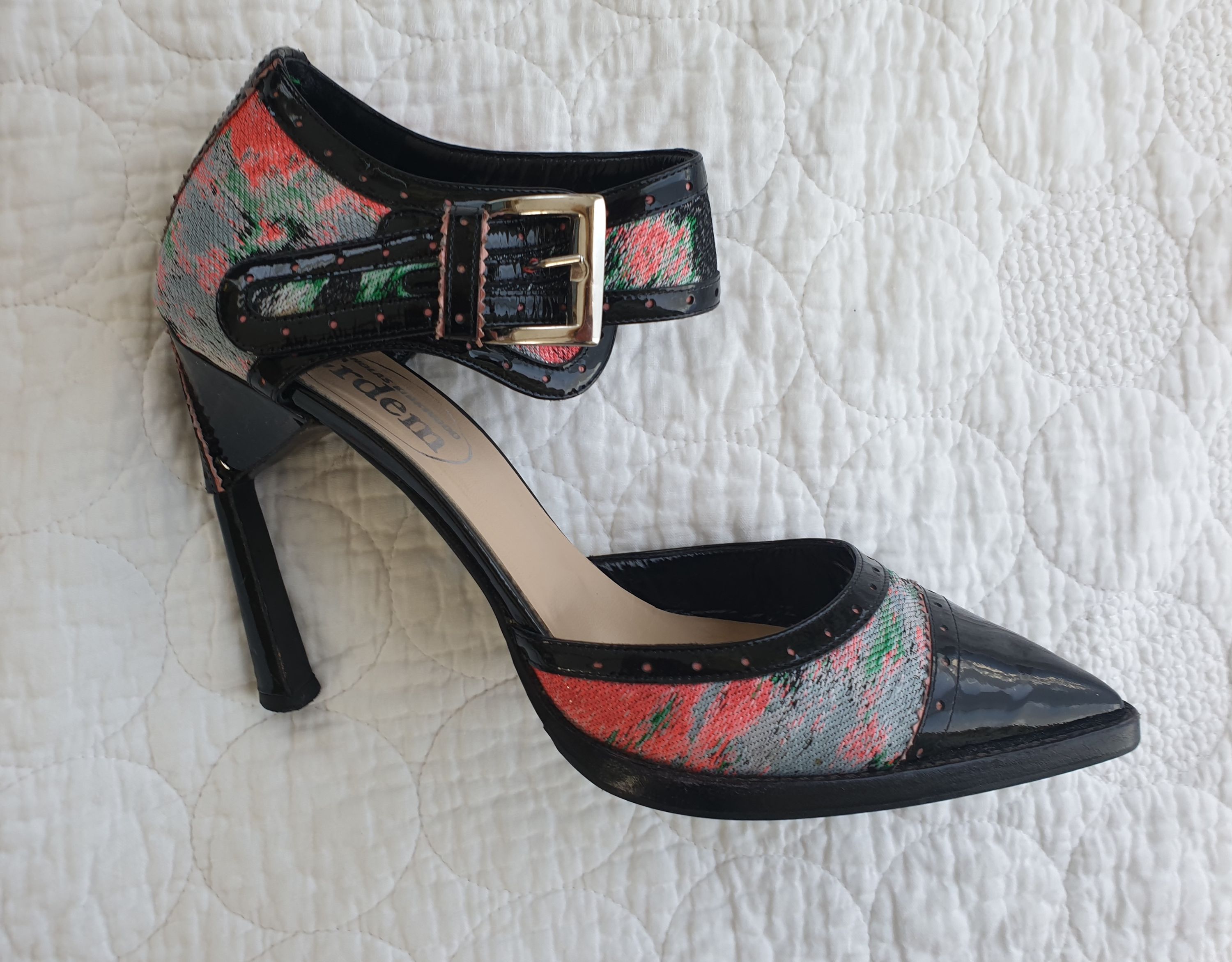 Preowned Nicholas Kirkwood x Erdem Patent Leather Pumps Size 38 Multicoloured