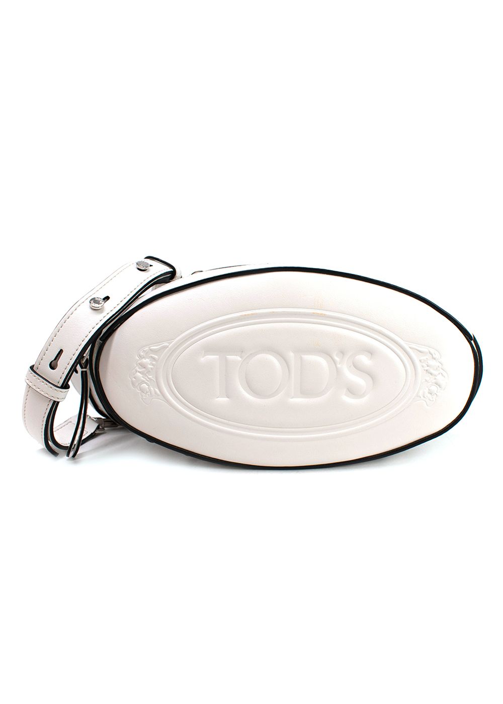 Tod's White Leather Bauletto Belt Bag