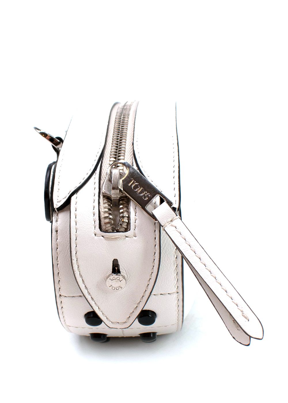 Tod's White Leather Bauletto Belt Bag