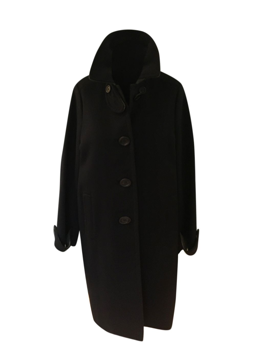 Loro Piana Black Double Faced Cashmere Coat Size S