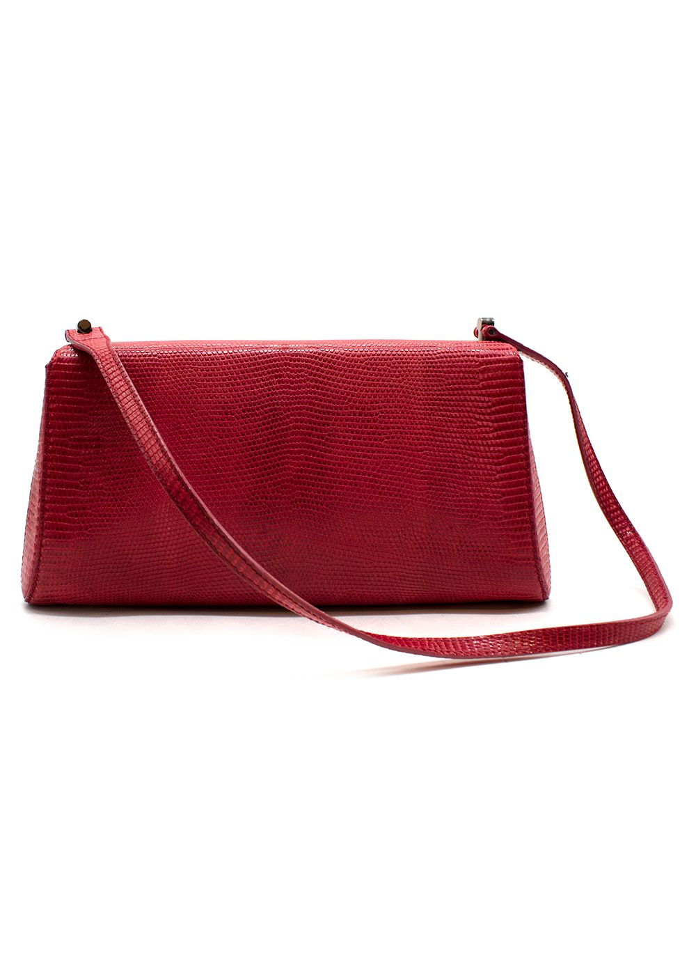 Asprey Flame Lizard Shoulder Bag