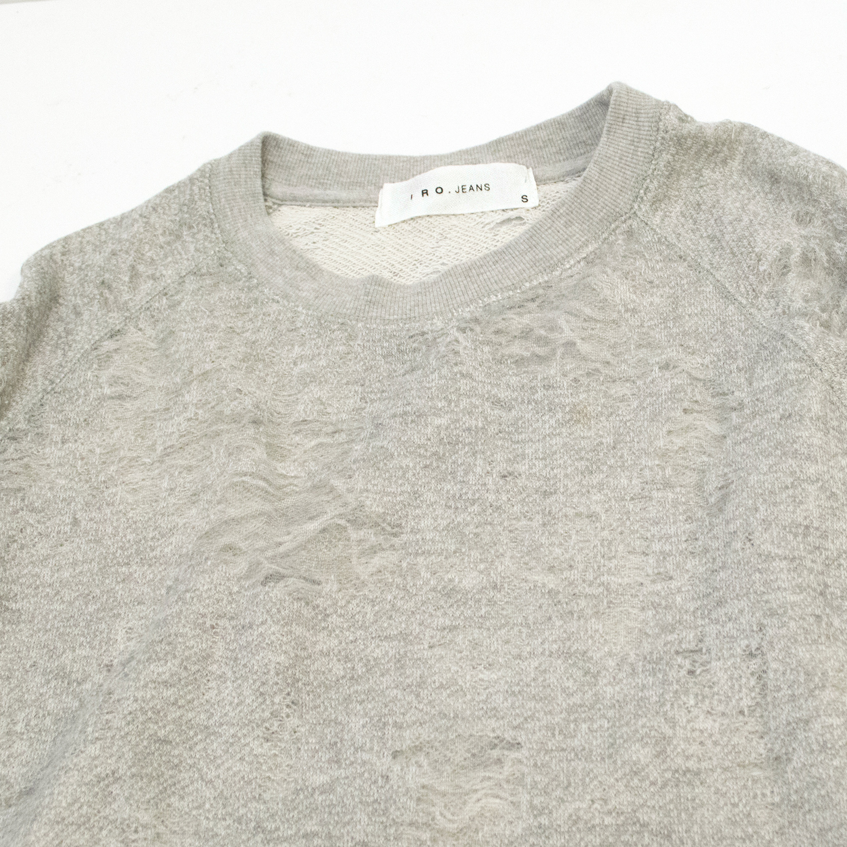 Preowned Iro Jeans Distressed Sweatshirt Size S Grey cotton