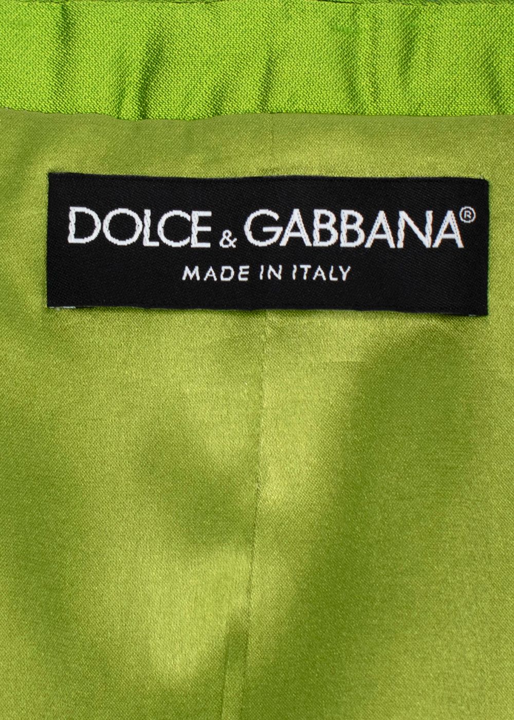 Dolce  Gabbana Leaf Green Silk-dupioni Blazer Size XL silk