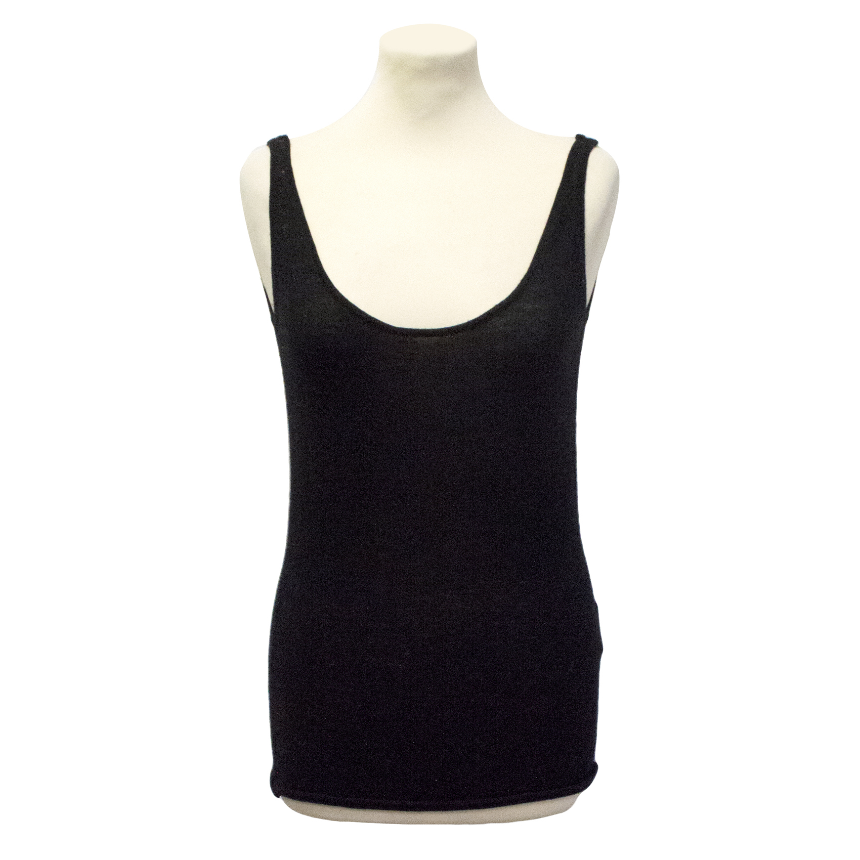 Preowned Zoe Cash black vest top Size XS wool