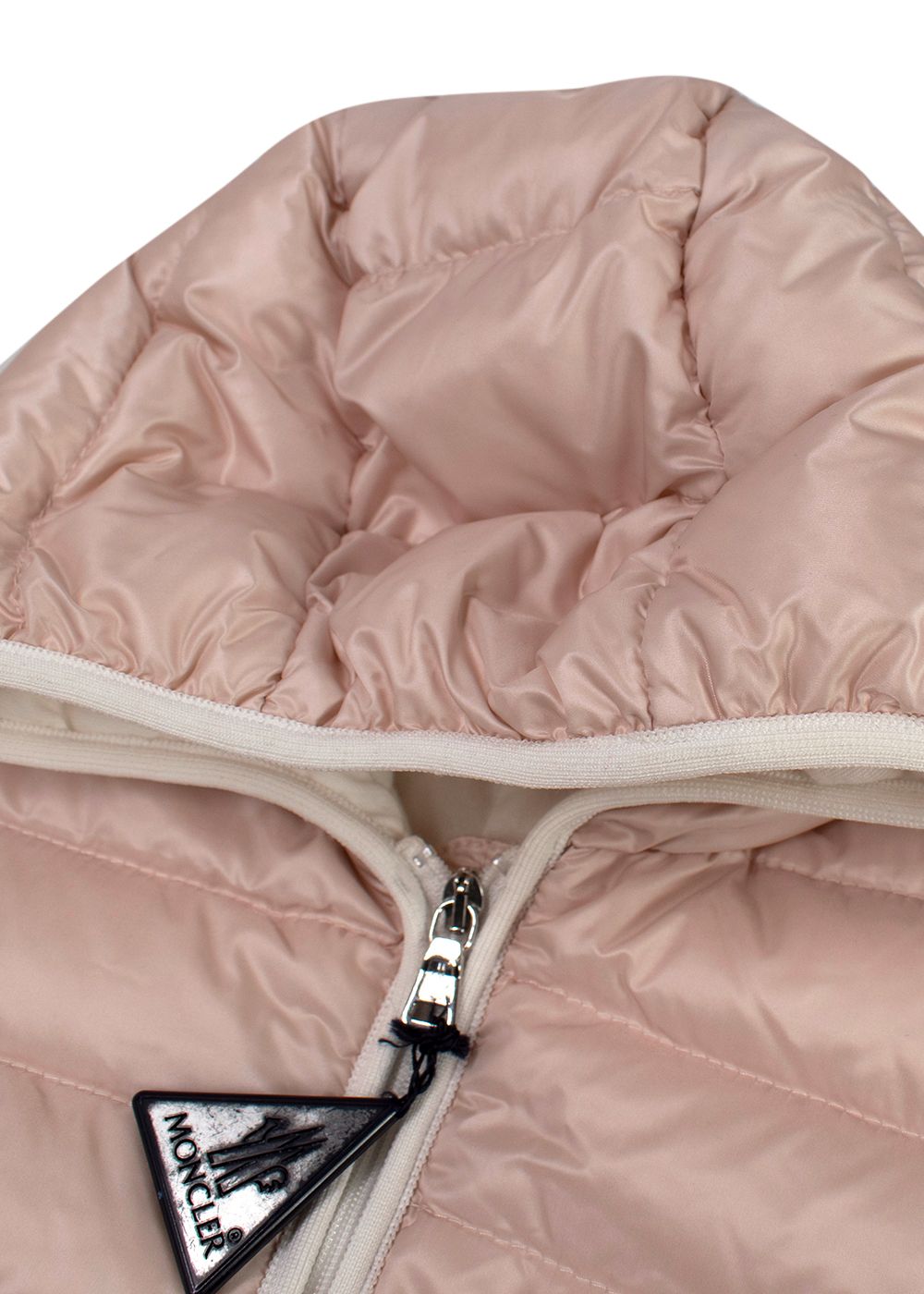 Boys Moncler Light Pink Quilted Baby Snowsuit Size 6-9 Months polyester