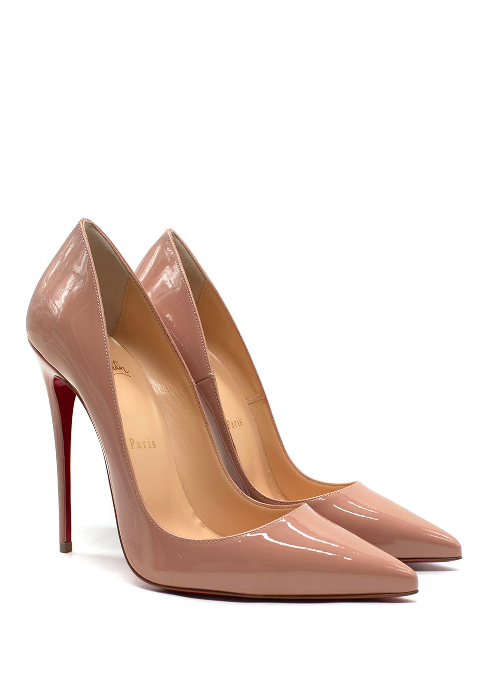 Christian Louboutin So Kate 120 Patent Nude Heels Size 395 nude - PK1a leather