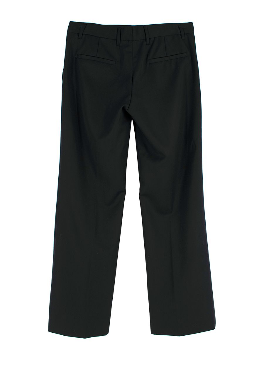 Preowned Prada Textured Black Trousers Size XS cotton