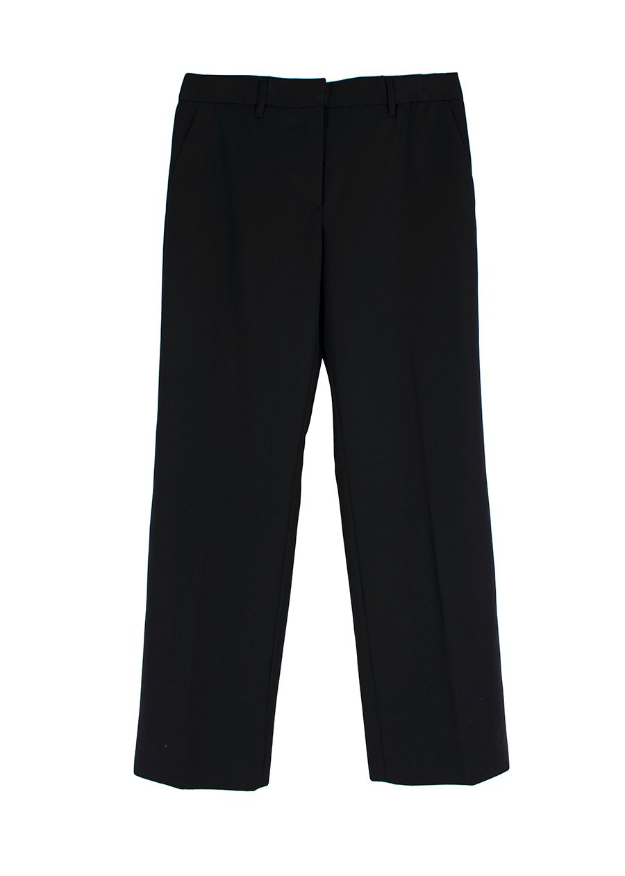 Preowned Prada Textured Black Trousers Size XS cotton