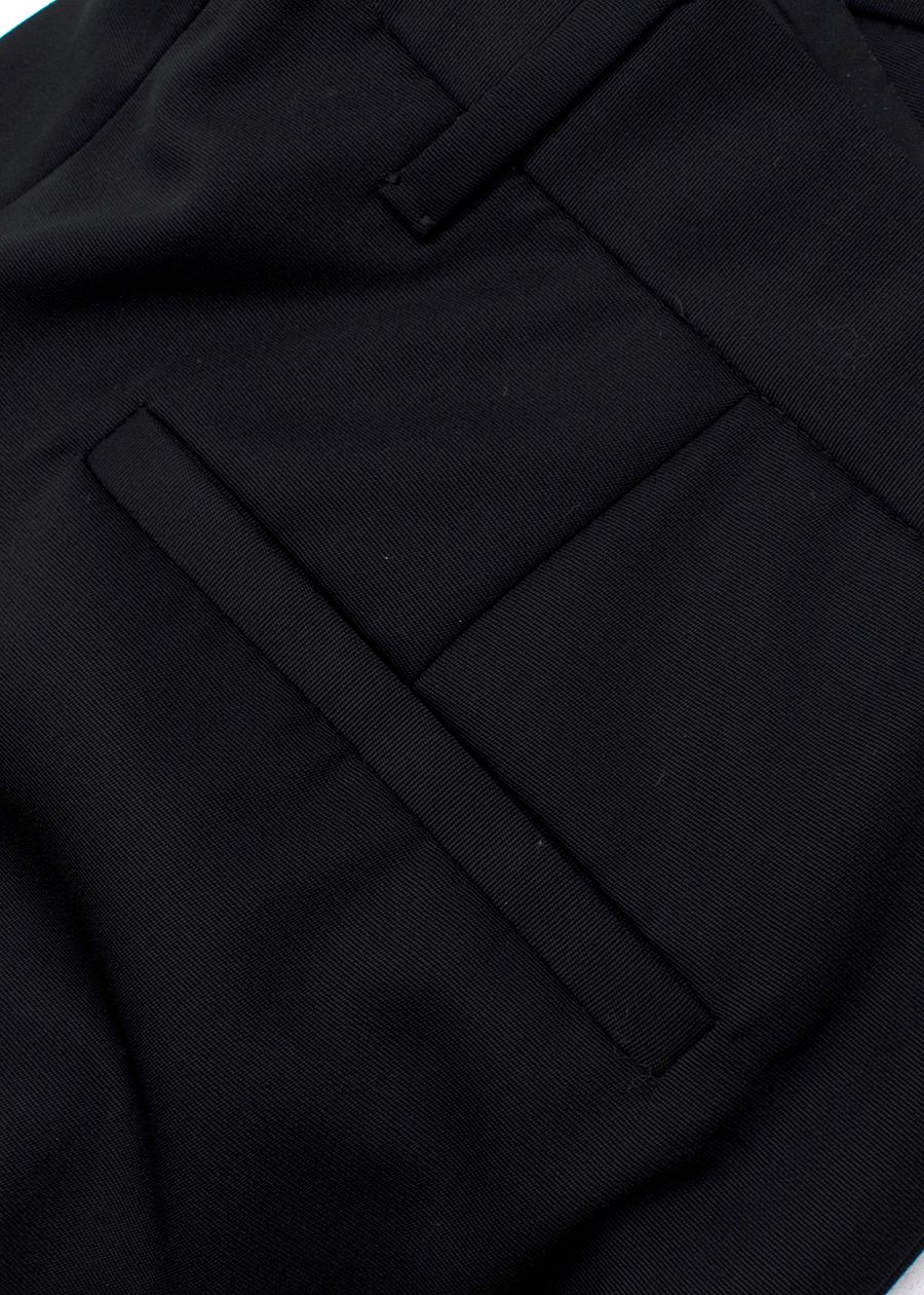 Preowned Prada Textured Black Trousers Size XS cotton