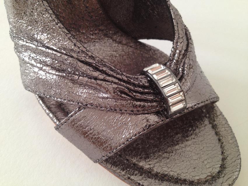 Bourne metallic heeled sandals Size 38 Silver leather