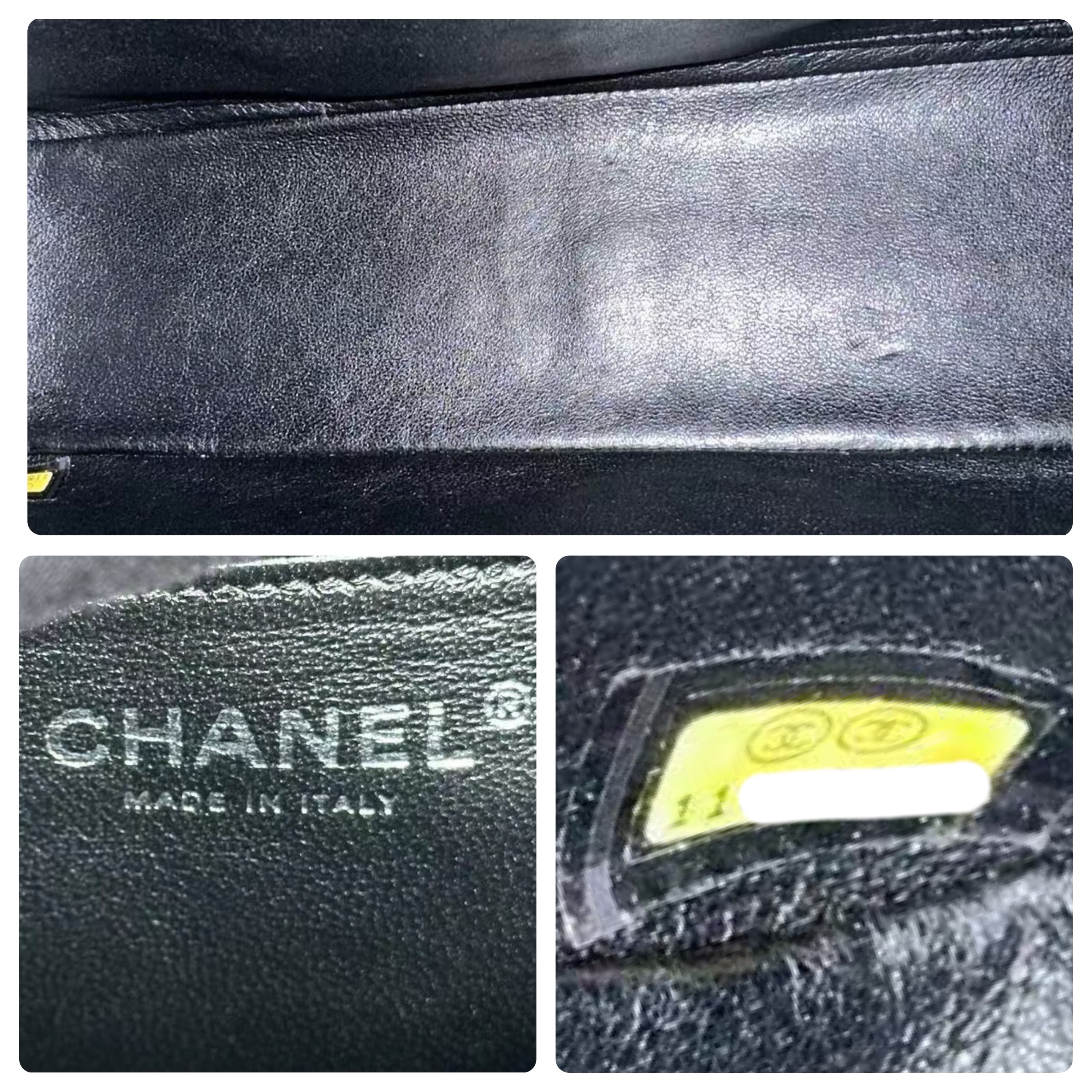 Preowned Chanel Black Caviar Leather Jumbo Single Flap Bag