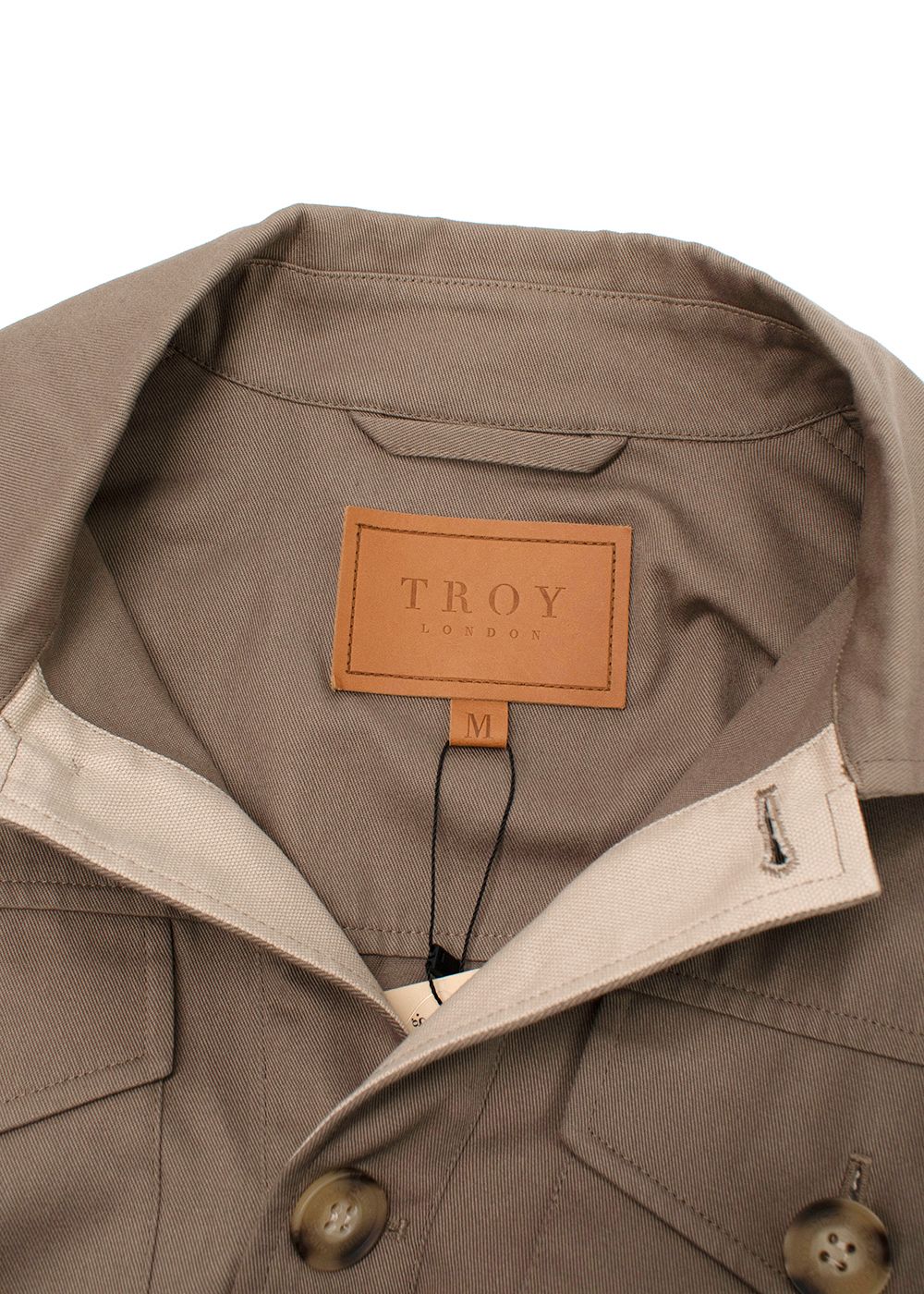 Men's Troy Khaki Tracker Jacket Size M cotton